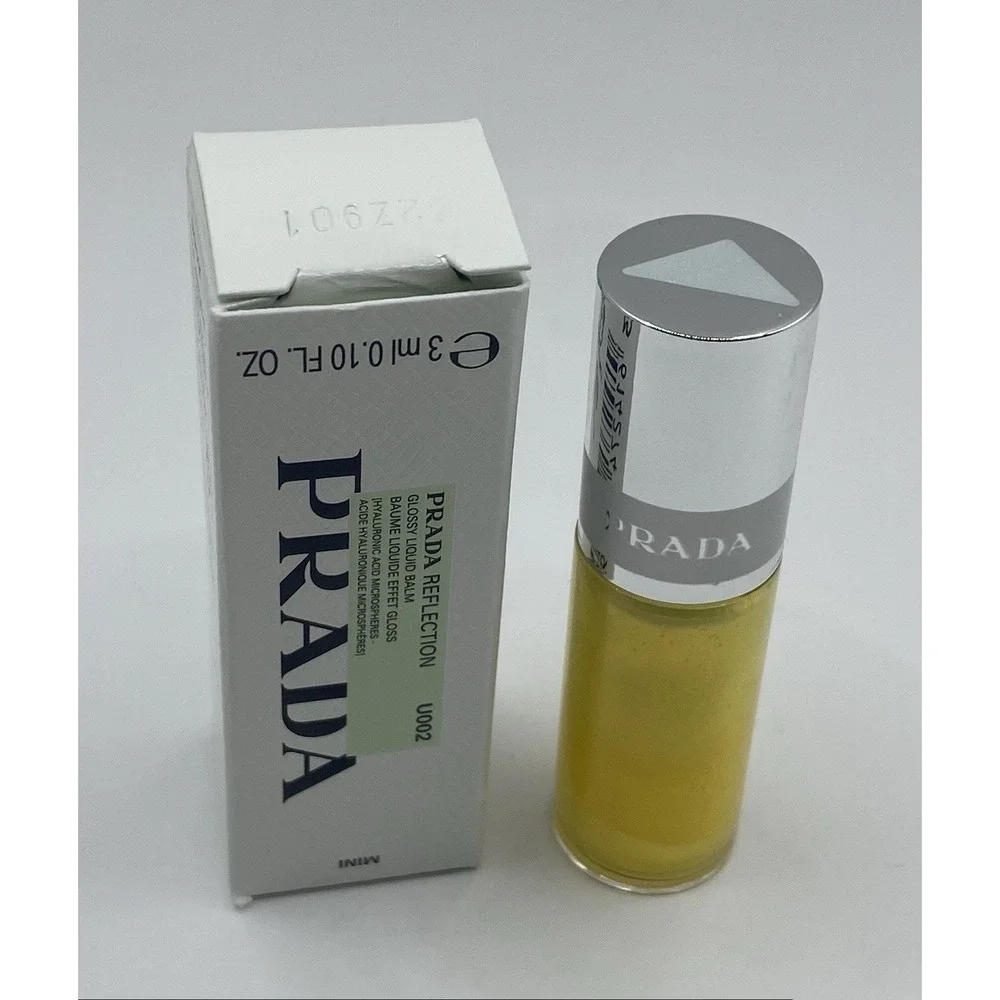 Prada Beauty Reflection Glossy Liquid Lip Balm-Banana Yellow 3ml Travel Size NIB
